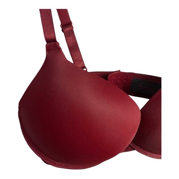 Frederick's of Hollywood Krystal Mega Push Up‎ Bra in Deep Maroon Size 32D NWT - Picture 5 of 12